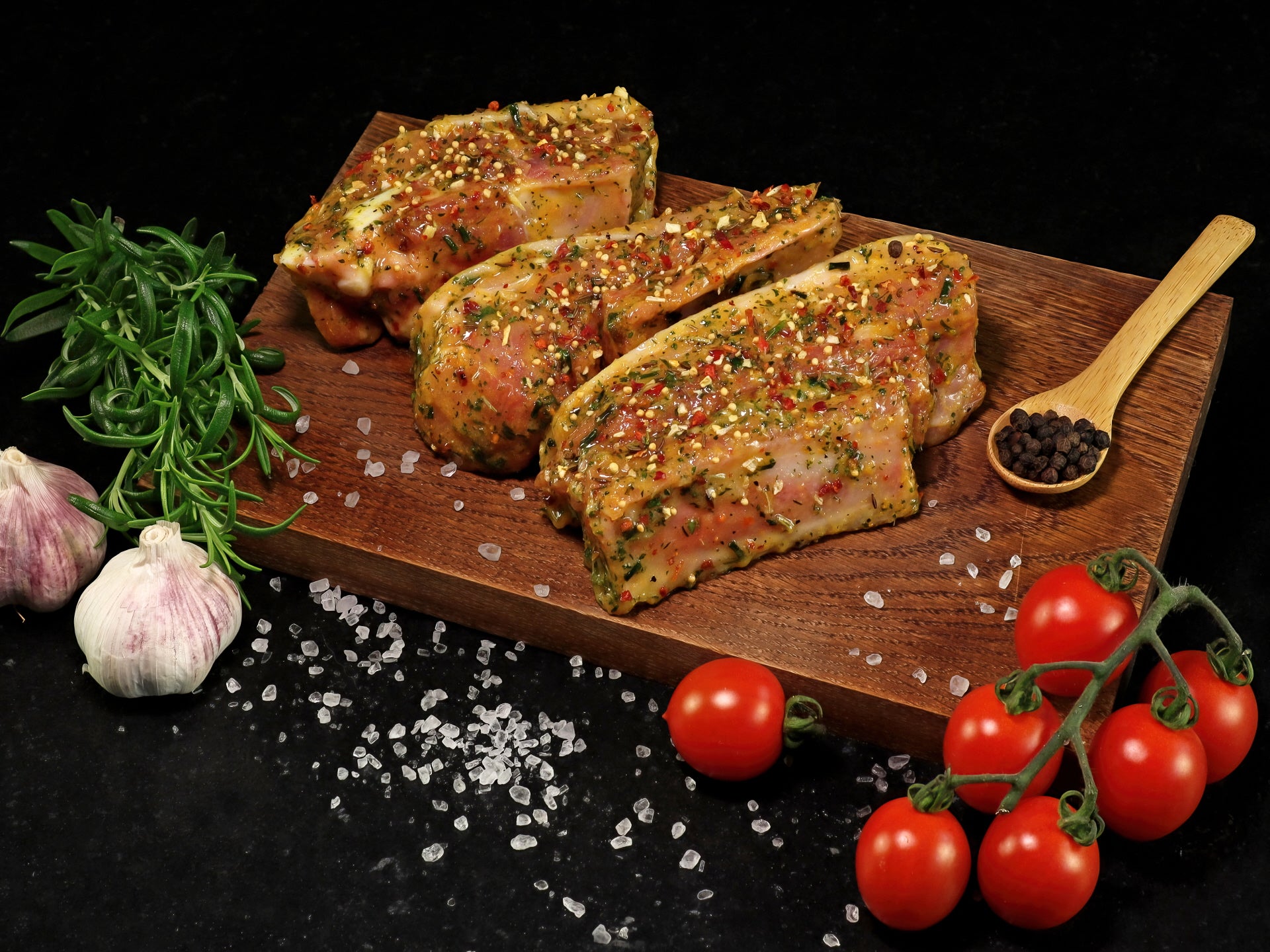 Garlic Pork Belly Rib Chops (1kg)